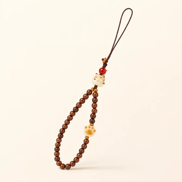 Sandalwood Phone Charm for Calm & Grounding