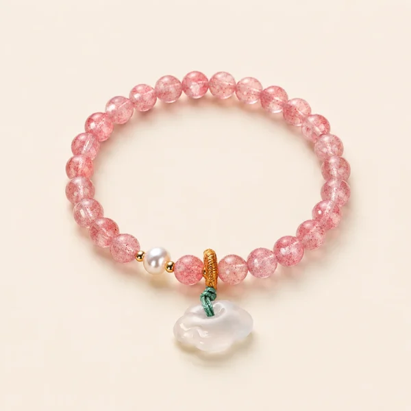 Strawberry Quartz 6mm Bracelet for Love & Joy