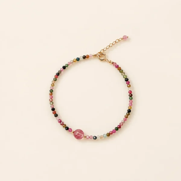 Classic Strawberry Quartz Bracelet No.2 for Love & Joy