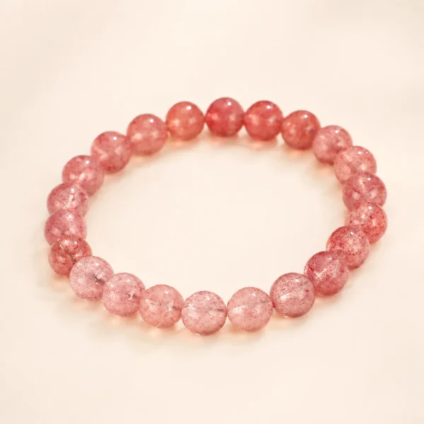Classic Strawberry Quartz 8mm Bracelet for Love & Joy
