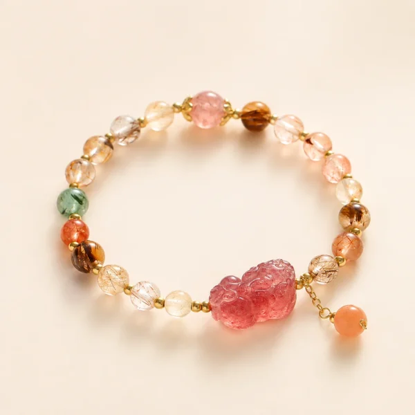 Signature Strawberry Quartz Bracelet for Love & Joy