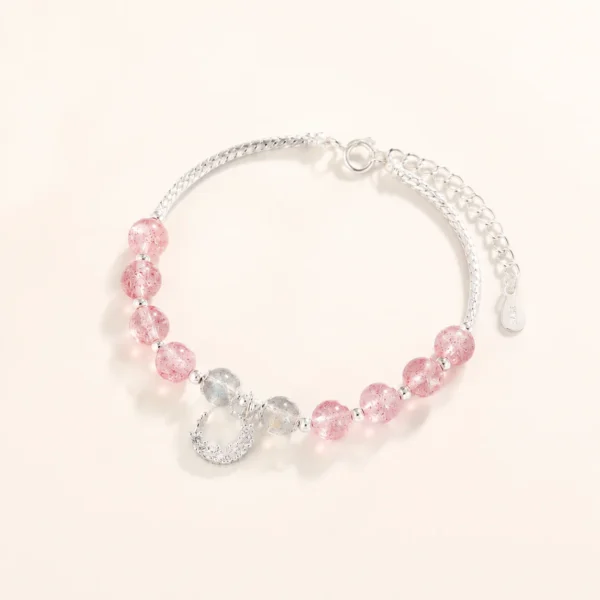Elegant Strawberry Quartz Bracelet for Love & Joy