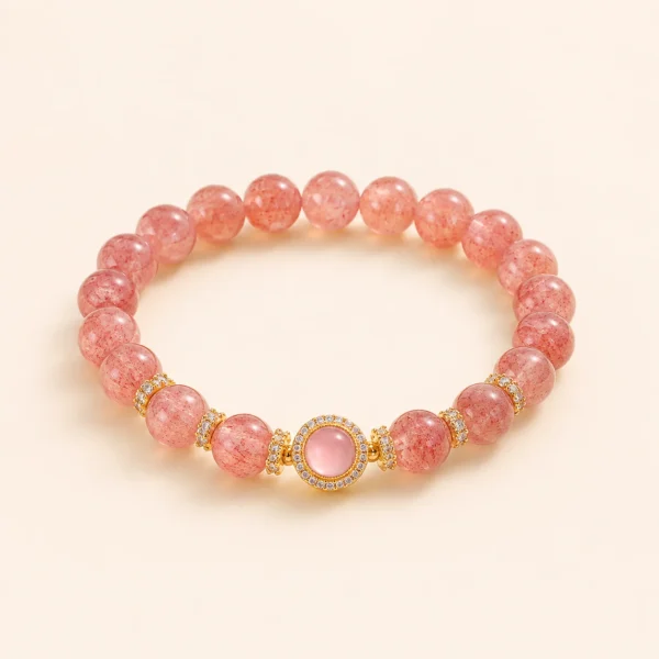 Strawberry Quartz 8mm Bracelet for Love & Joy