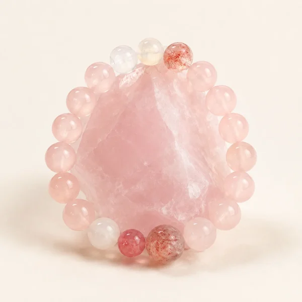 Premium Strawberry Quartz Bracelet for Love & Joy