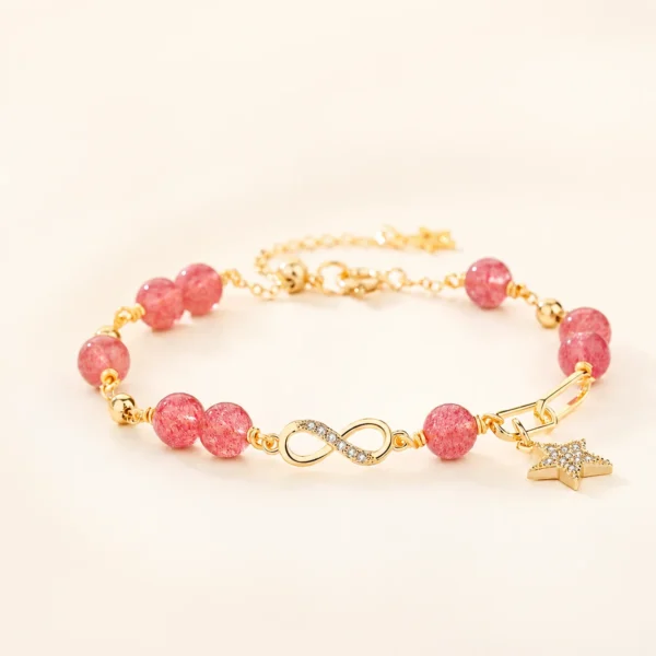 Timeless Strawberry Quartz Bracelet for Love & Joy