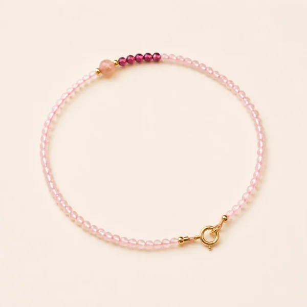 Strawberry Quartz Faceted Bracelet for Love & Joy