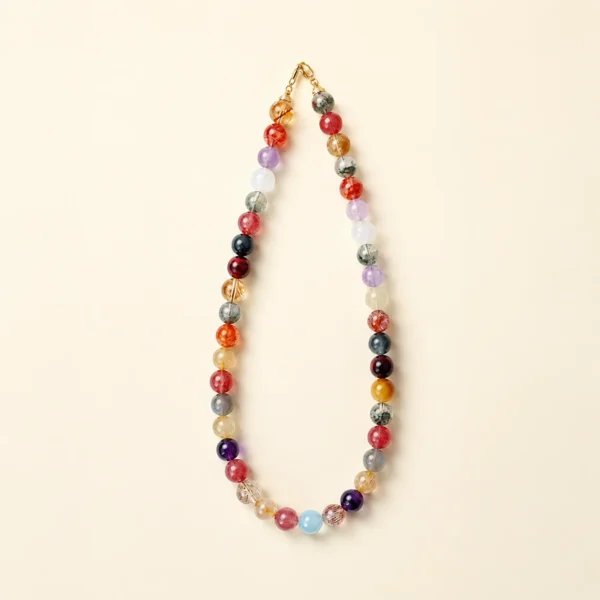 Strawberry Quartz Multi-Stone Necklace for Love & Joy