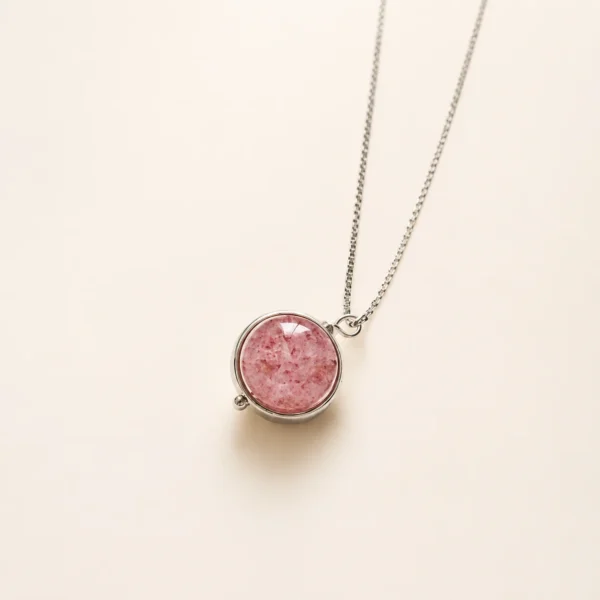 Strawberry Quartz Necklace for Love & Joy