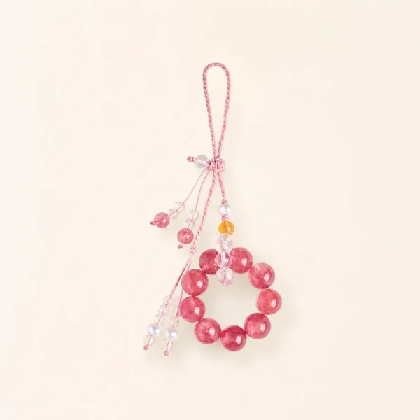 Strawberry Quartz Phone Charm for Love & Joy