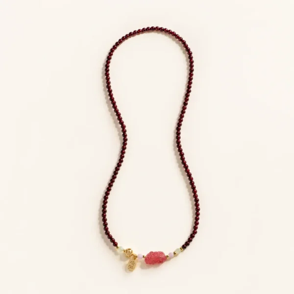 Handcrafted Strawberry Quartz & Garnet Bracelet for Love & Joy