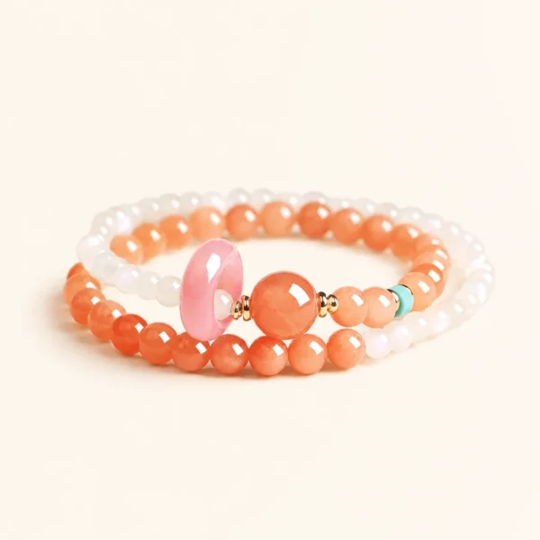 Sunstone Crystal Double-Wrap Bracelet for Joy & Vitality
