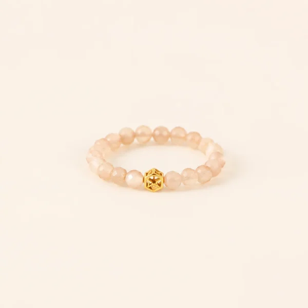 Sunstone Crystal Faceted Ring for Joy & Vitality