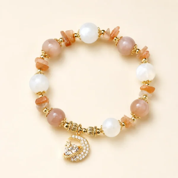 Classic Sunstone Crystal Star Bracelet for Joy & Vitality