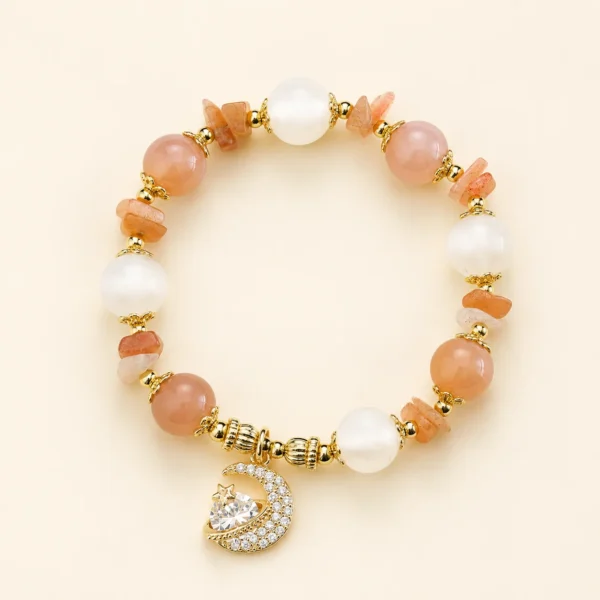 Sunstone Crystal Star Bracelet for Joy & Vitality