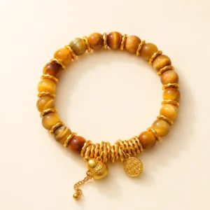 Tiger's Eye Wrap Bracelet for Confidence & Strength