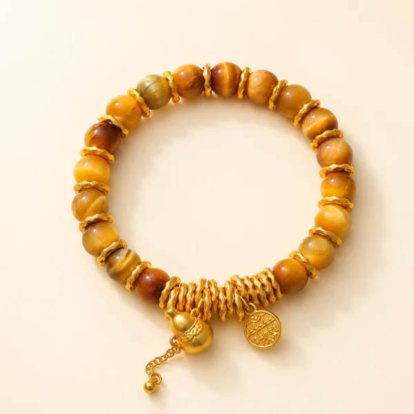 Tiger's Eye Wrap Bracelet for Confidence & Strength