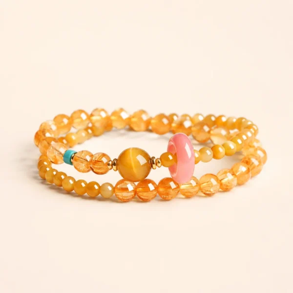Classic Tiger's Eye Double-Wrap Bracelet for Confidence & Strength