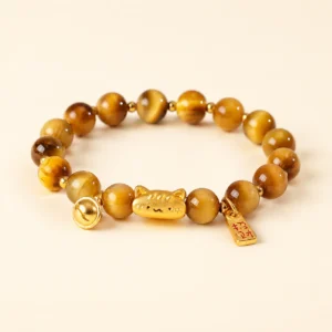Tiger's Eye Fortune Bracelet for Confidence & Strength