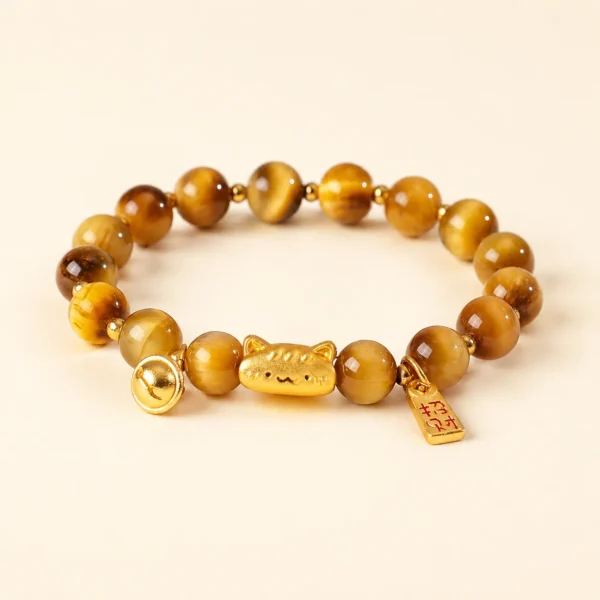 Tiger's Eye Fortune Bracelet for Confidence & Strength
