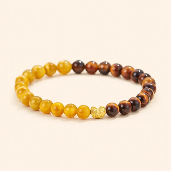 Tiger's Eye Lock Bracelet for Confidence & Strength