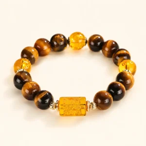 Classic Tiger's Eye 10mm Bracelet for Confidence & Strength