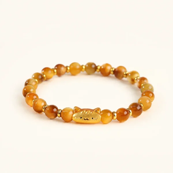 Tiger's Eye 5mm Bracelet for Confidence & Strength
