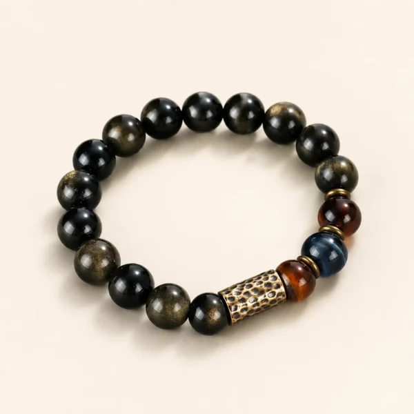 Handcrafted Tiger's Eye Bracelet for Confidence & Strength