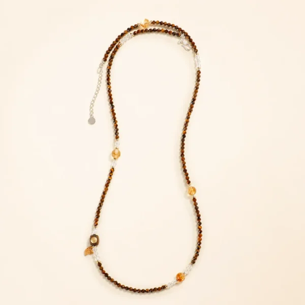 Tiger's Eye Multi-Strand Necklace for Confidence & Strength