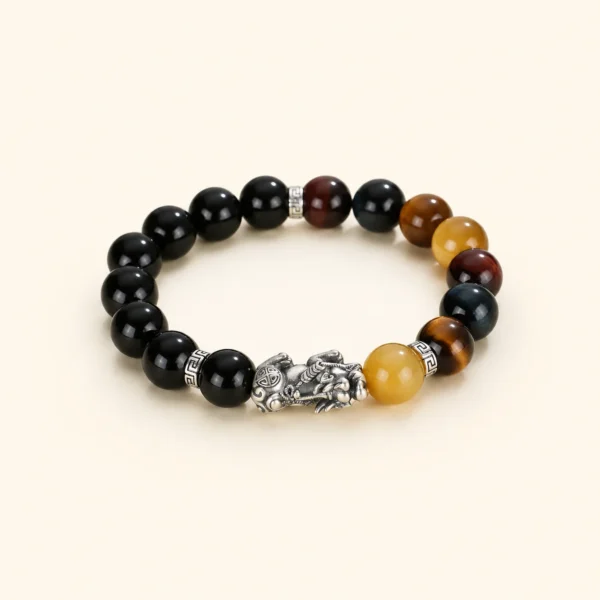 Tiger's Eye & Agate Bracelet for Confidence & Strength