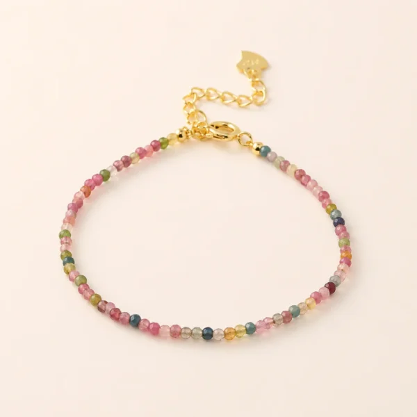 Tourmaline Crystal 2mm Bracelet for Joy & Abundance