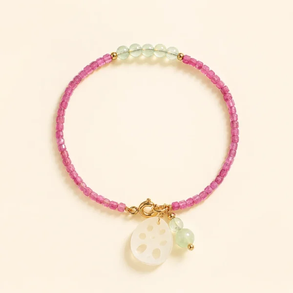 Heritage Tourmaline Crystal Bracelet for Joy & Abundance