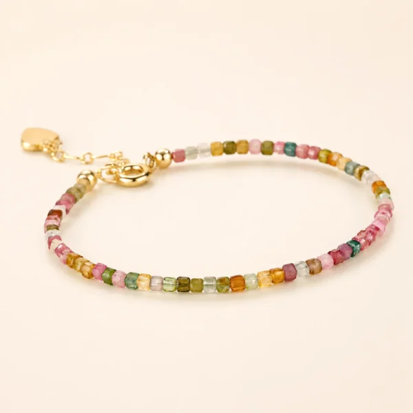 Premium Tourmaline Crystal Bracelet for Joy & Abundance
