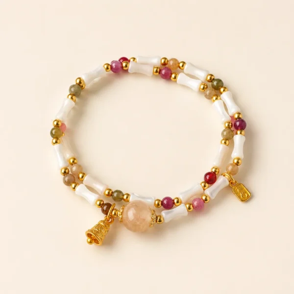 Refined Tourmaline Crystal Bracelet for Joy & Abundance