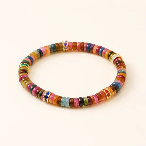 Tourmaline Crystal 6mm Bracelet for Joy & Abundance