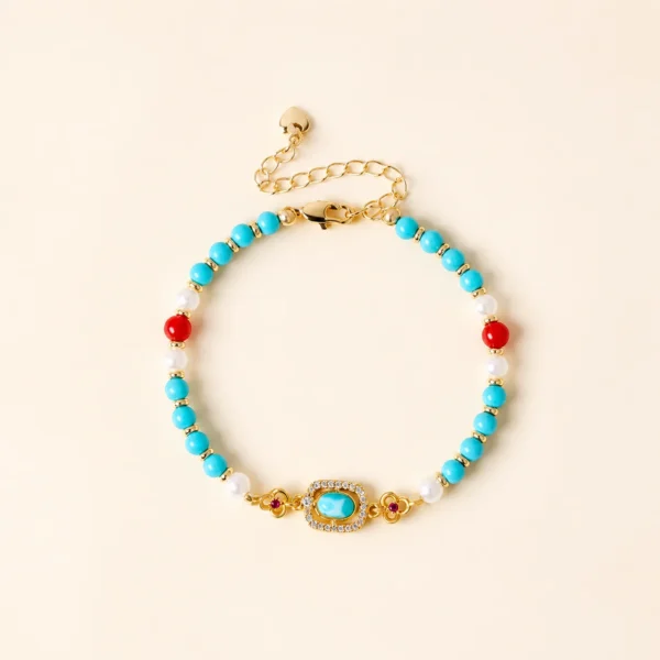 Classic Turquoise 4mm Bracelet for Protection & Wisdom