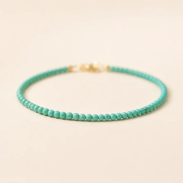 Turquoise 2mm Bracelet for Protection & Wisdom