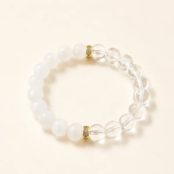 Classic White Phantom Quartz Bracelet for Clarity & Peace