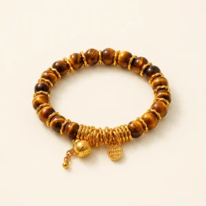 Yellow Tiger Eye Wrap Bracelet for Confidence & Strength