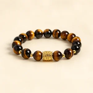 Natural Yellow Tiger Eye Bracelet for Confidence & Strength