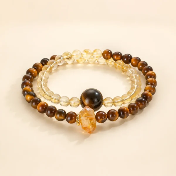 Yellow Tiger Eye 6mm Bracelet for Confidence & Strength
