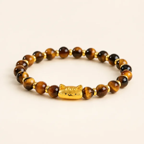Yellow Tiger Eye 5mm Bracelet for Confidence & Strength