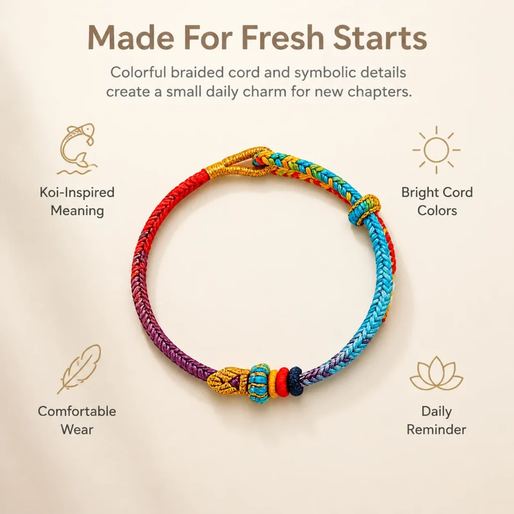 lucky koi braided bracelet gradient cord feature image