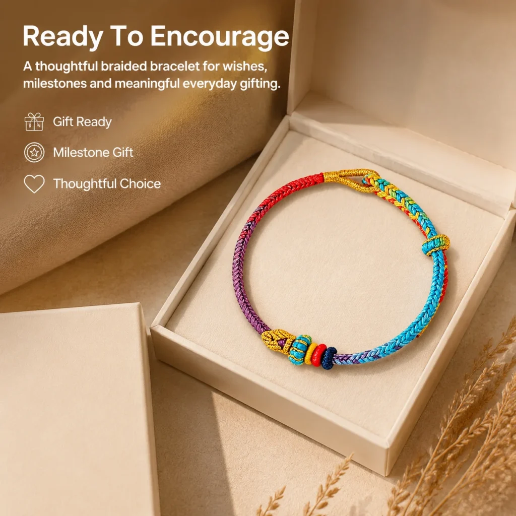 lucky koi braided bracelet gradient cord gift ready image