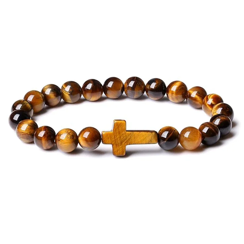 Natural Stone Cross Bracelet 4 Natural Stone Cross Bracelet - Image 4
