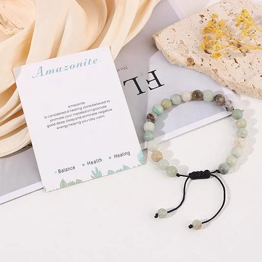 Natural Stone Woven Bracelet — Woven 4 Natural Stone Woven Bracelet — Woven - Image 4