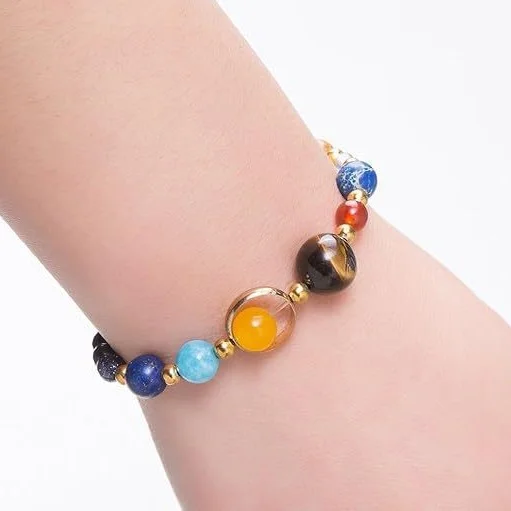 Silver Solar System Bracelet — Cosmic 4 Silver Solar System Bracelet — Cosmic - Image 4