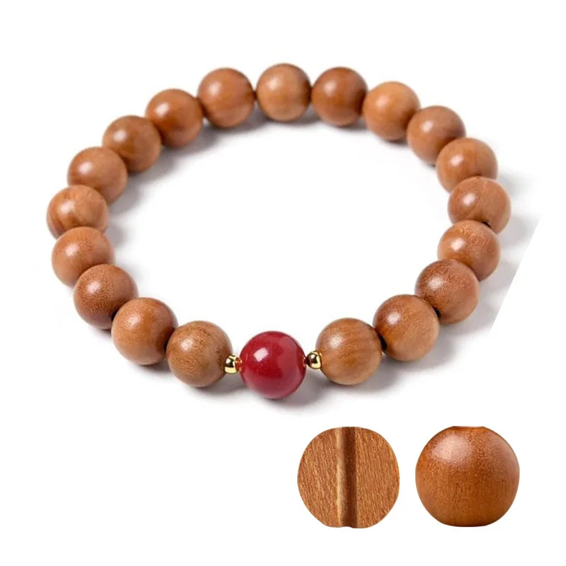 Peach Wood Buddha Bracelet 1 Peach Wood Buddha Bracelet