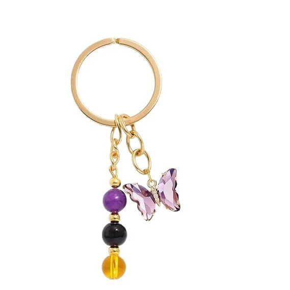 Natural Stone Butterfly Keychain — Butterfly 6 Natural Stone Butterfly Keychain — Butterfly - Image 6