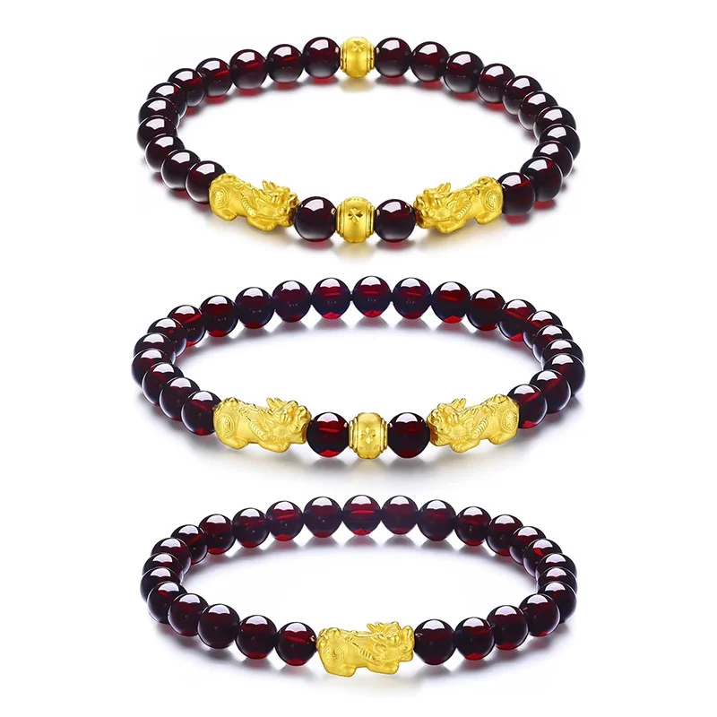 Garnet Pi Xiu Bracelet — Lucky 1 Garnet Pi Xiu Bracelet — Lucky