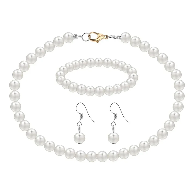 Faux Pearl Geometric Earrings 6 Faux Pearl Geometric Earrings - Image 6